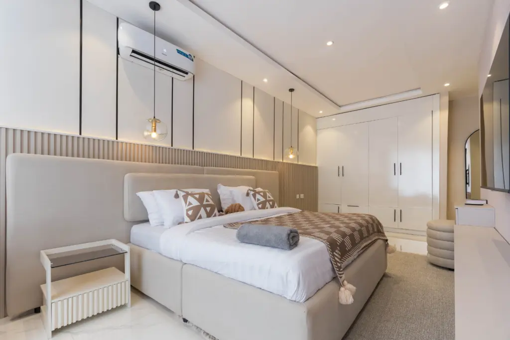 Comfortable 2 Bed AC Room featuring two cozy beds, air conditioning, clean interiors, modern furnishings, and a relaxing stay environment.